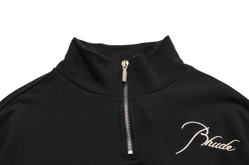 RHUDE embroidered slogan logo sweatshirts