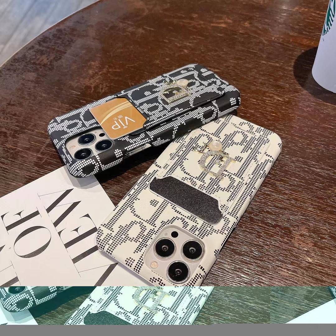 Fashion Lady Case with Card Holder for iPhone 12-18 Pro & Pro Max