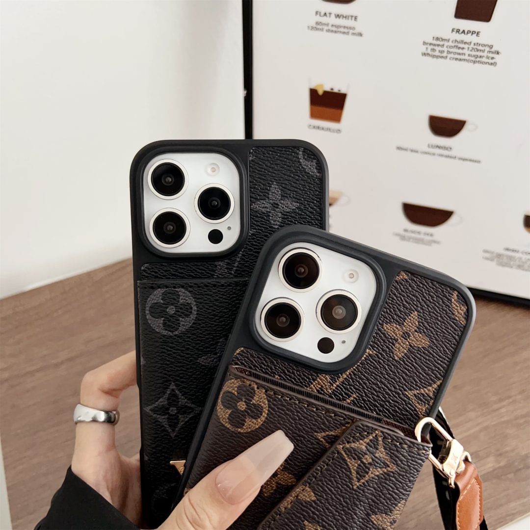 Crossbody Wallet Accordion Leather Card Holder Case for iPhone 13-18 Pro & Pro Max