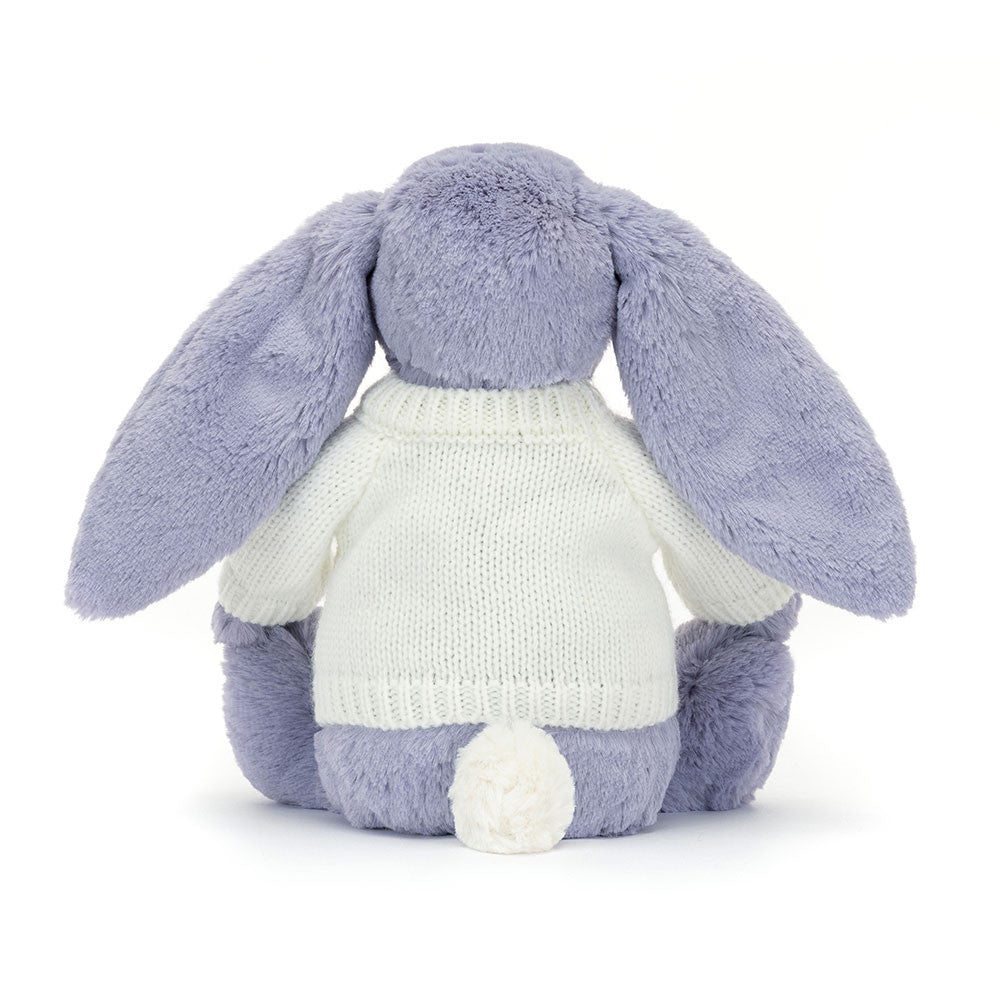 Bashful Viola Bunny with Personalised Cream Jumper