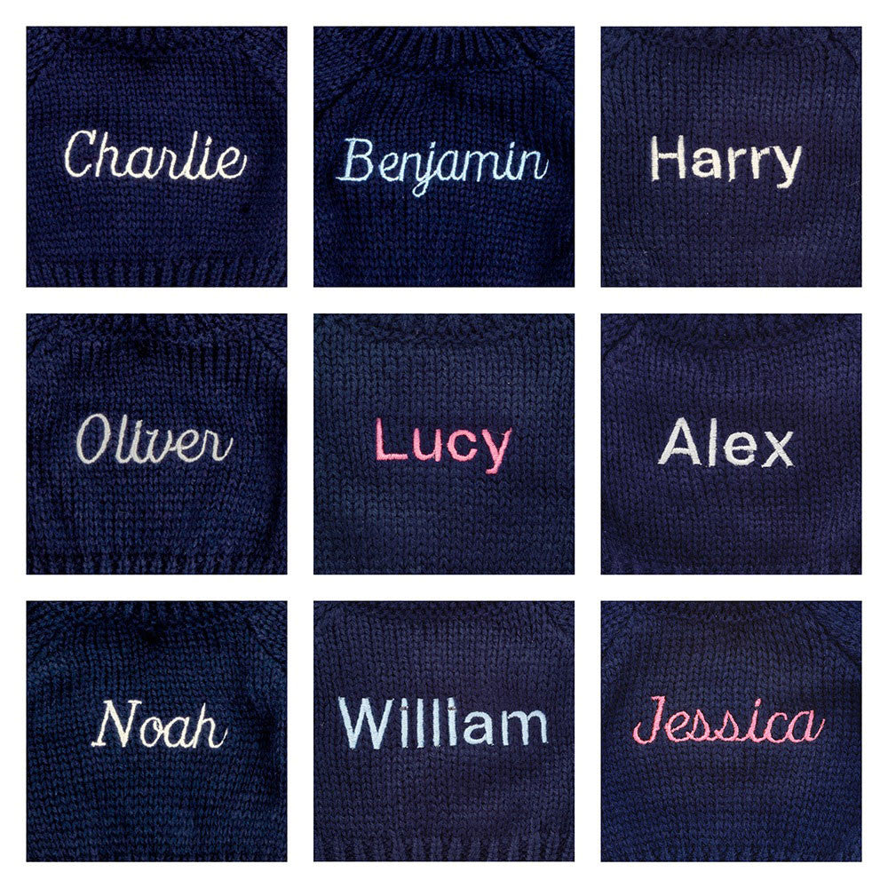 Bashful Tulip Pink Bunny with Personalised Navy Jumper