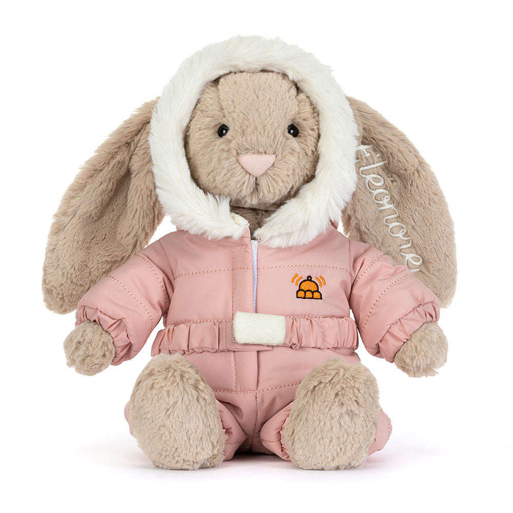Personalised Bashful Bunny 'Snow Suit'