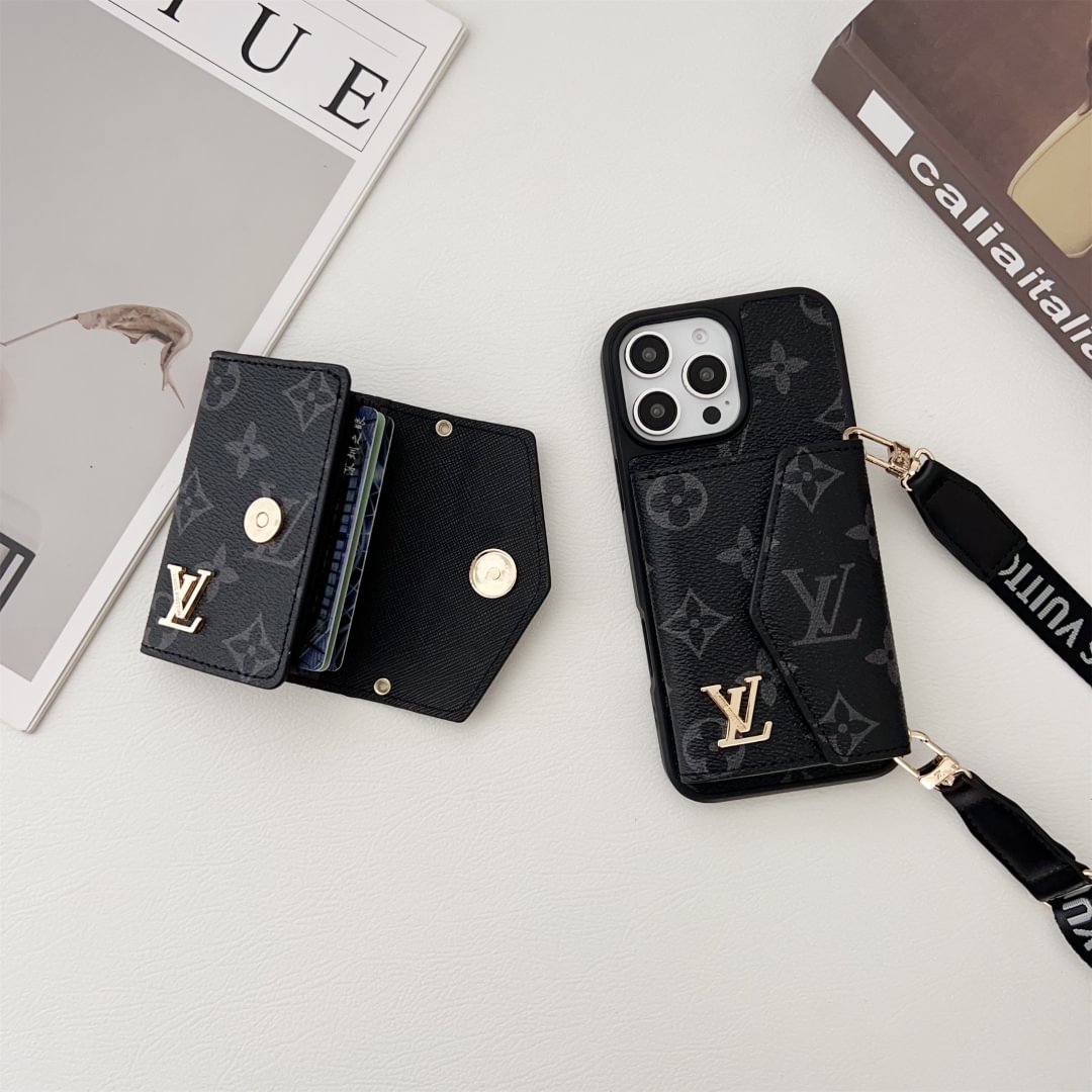 Crossbody Wallet Accordion Leather Card Holder Case for iPhone 13-18 Pro & Pro Max