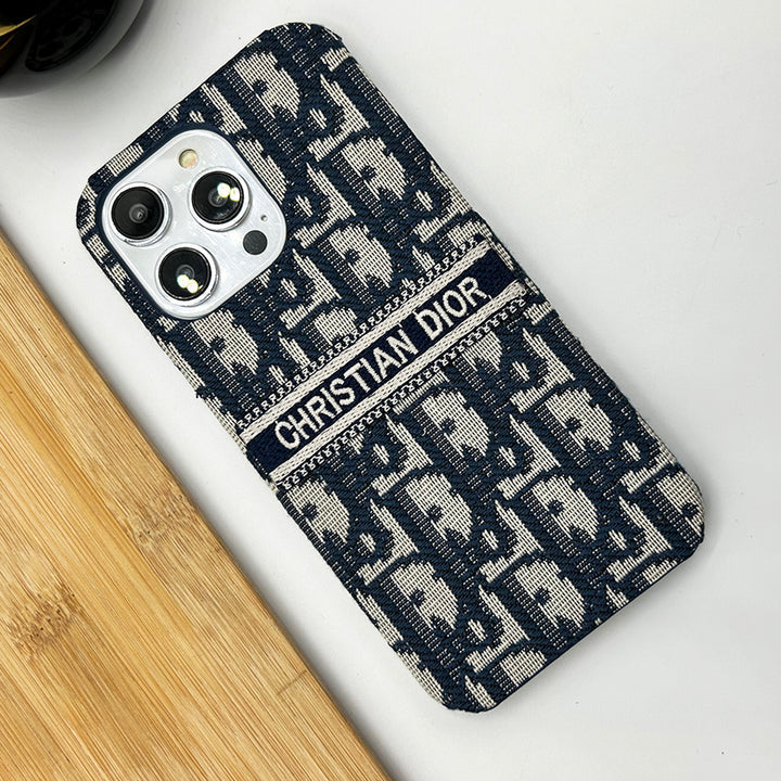 Luxury Brand Vertical Belt Stitched Case Cover for iPhone 12-18 Pro & Pro Max