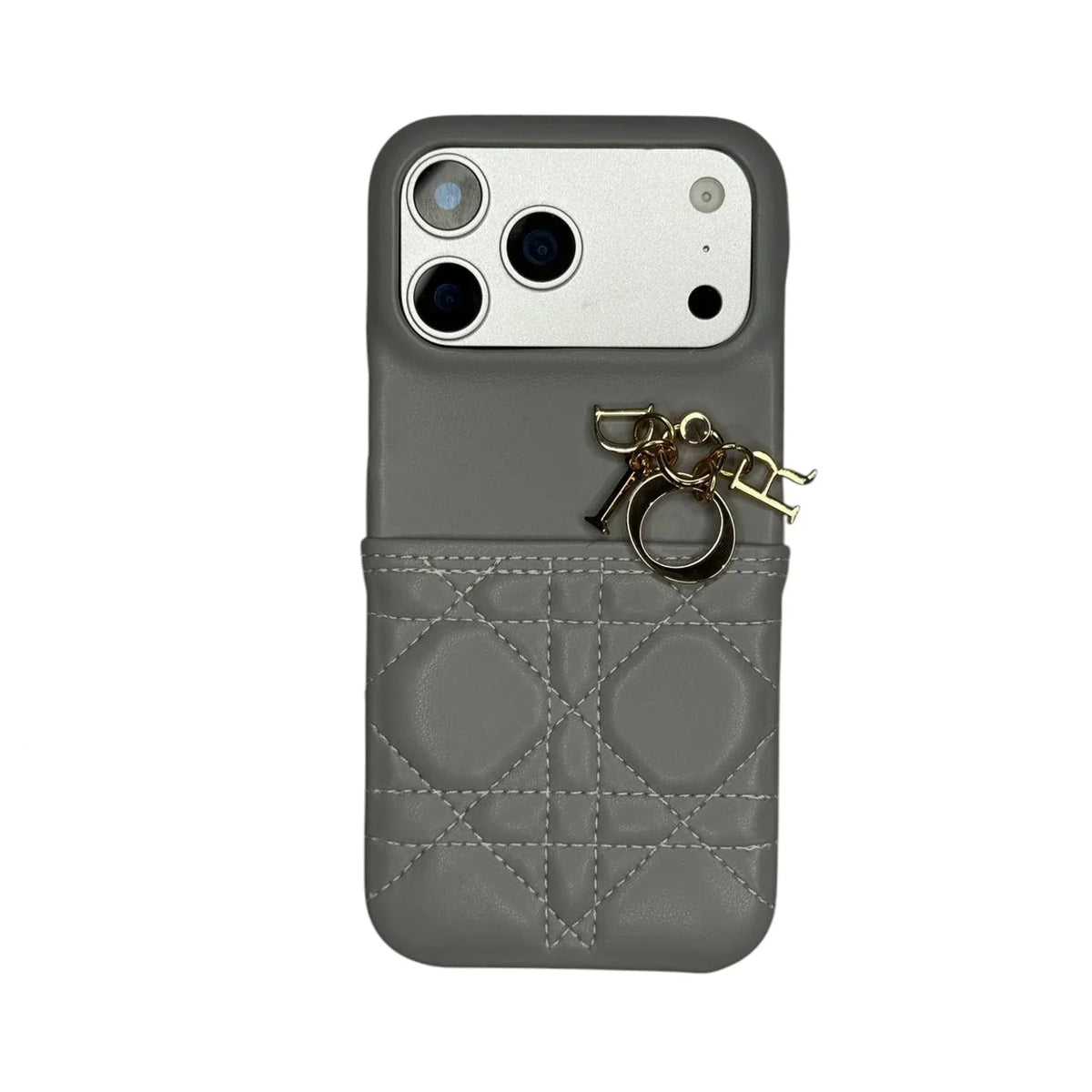 Dior Cannage Quilted Leather Charm Case for iPhone 12-18 Pro & Pro Max