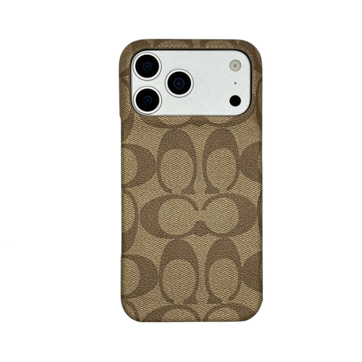 Coach Signature Monogram Canvas Case for iPhone 12-18 Pro & Pro Max