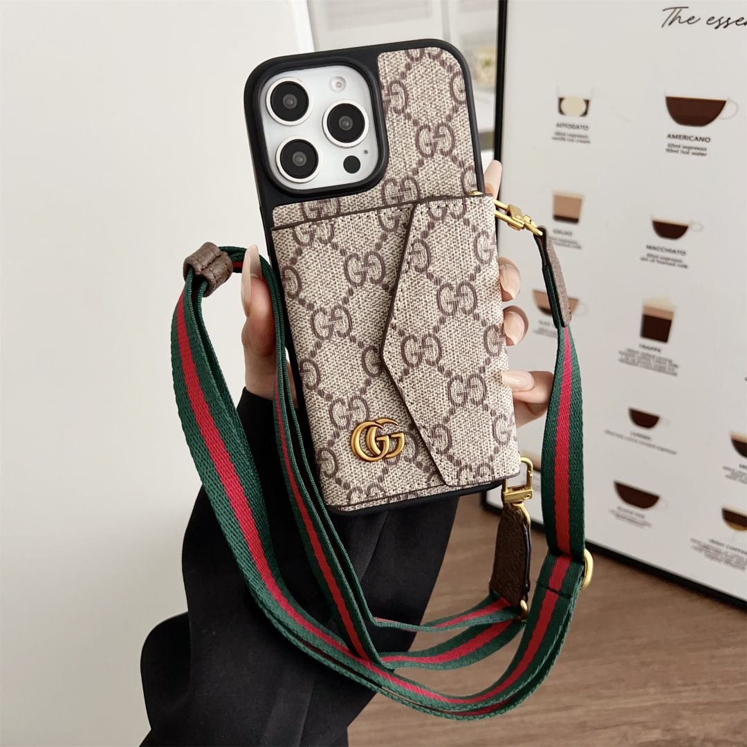 Crossbody Wallet Accordion Leather Card Holder Case for iPhone 13-18 Pro & Pro Max