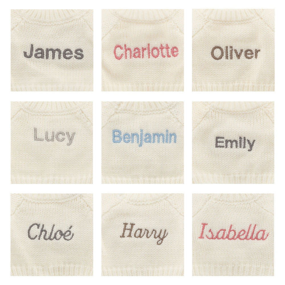 Bashful Cream Bunny with Personalised Cream Jumper