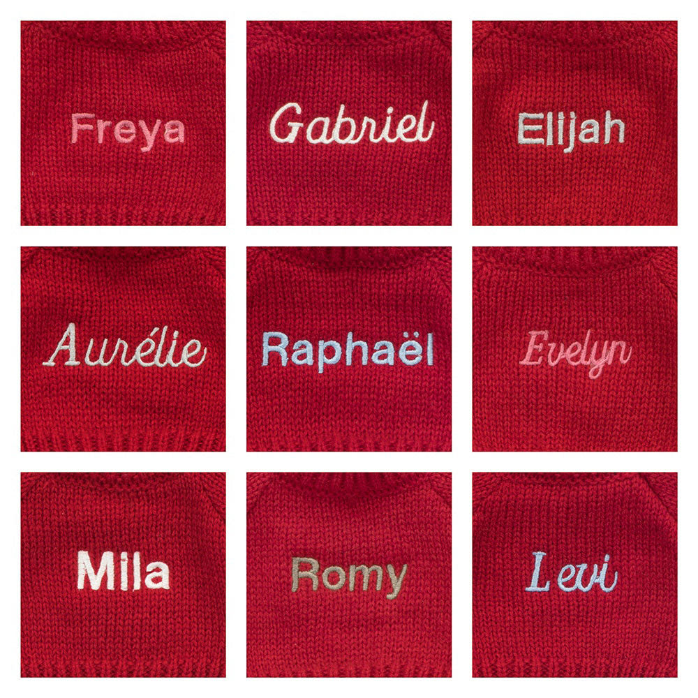 Bashful Truffle Bunny with Personalised Red Jumper