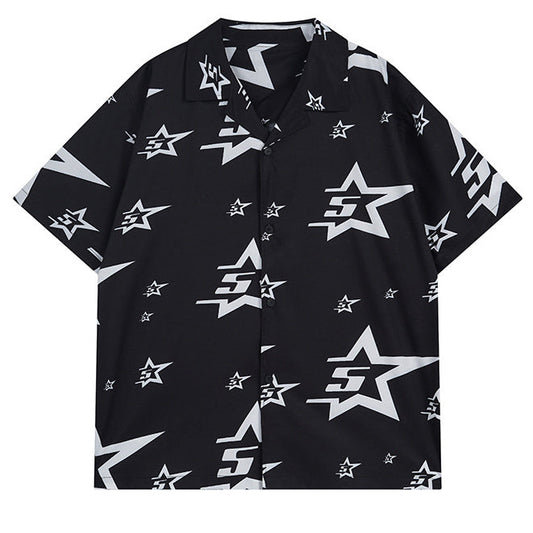 Sp5der Star Pattern Short-sleeved Shirt