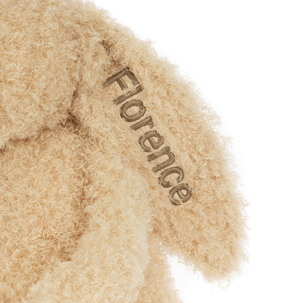 Personalised Bashful Luxe Bunny Curly Big