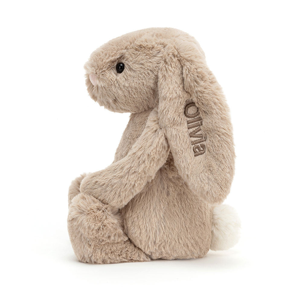 Personalised Bashful Beige Bunny Medium