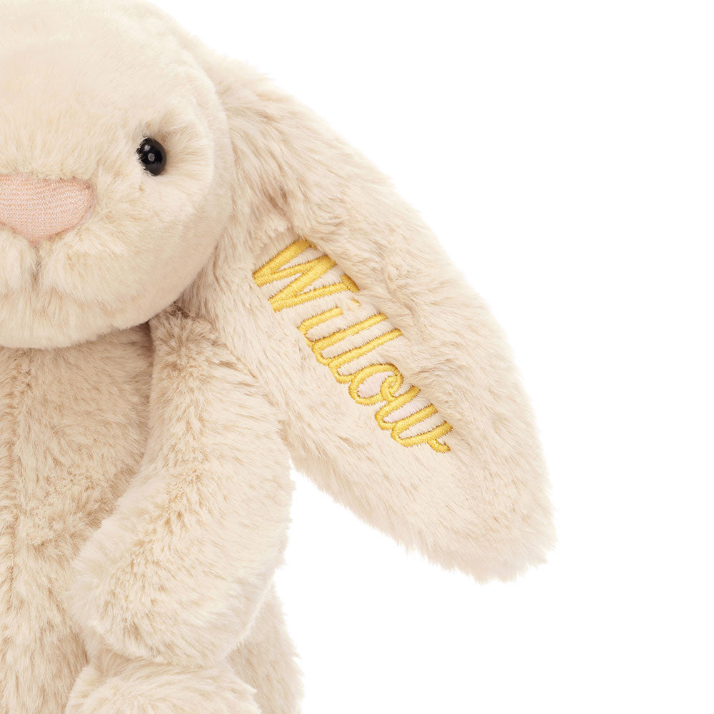 Personalised Bashful Luxe Bunny Willow Medium