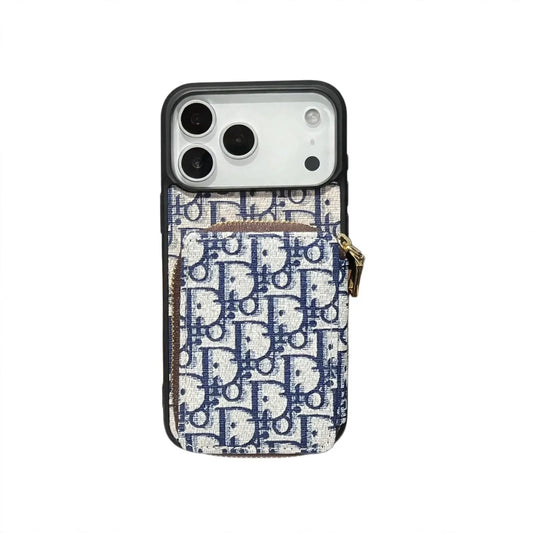 Dior Luxury iPhone Case Card Slot for iPhone 12-18 Pro & Pro Max