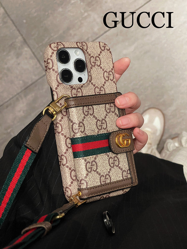 GG Ophidia Leather Wallet Crossbody for iPhone 12-18 Pro & Pro Max