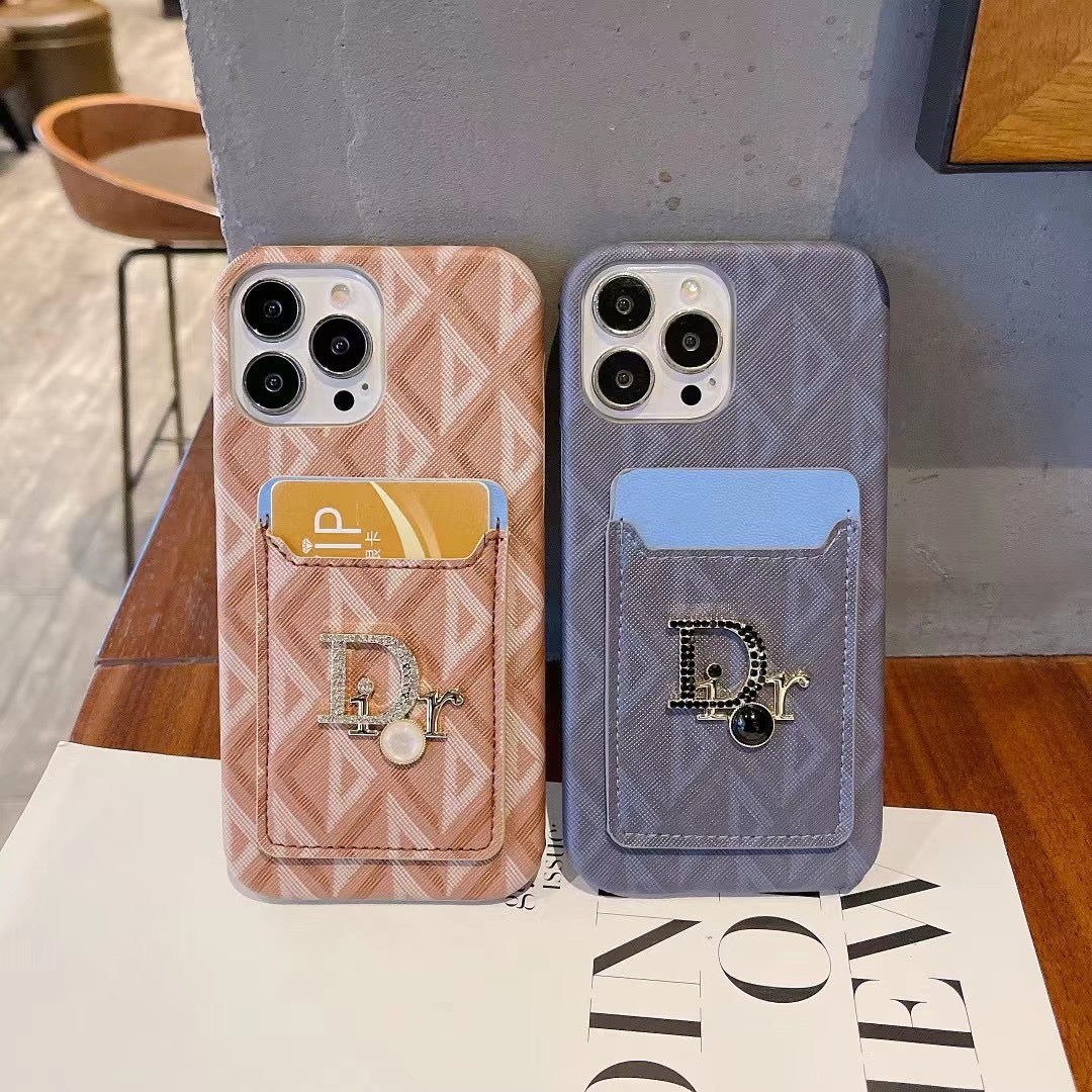 Luxury iPhone Case with Card Holder for iPhone 12-18 Pro & Pro Max