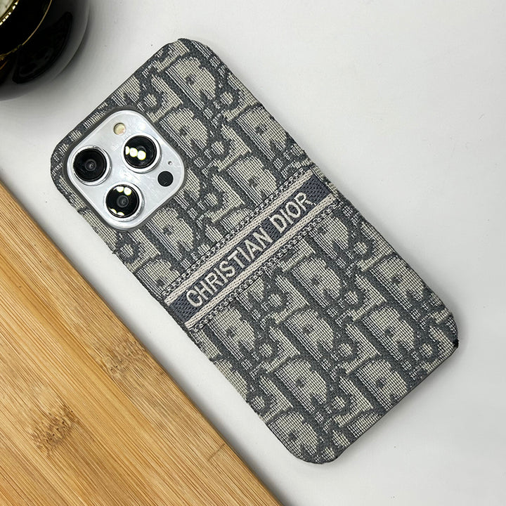 Luxury Brand Vertical Belt Stitched Case Cover for iPhone 12-18 Pro & Pro Max
