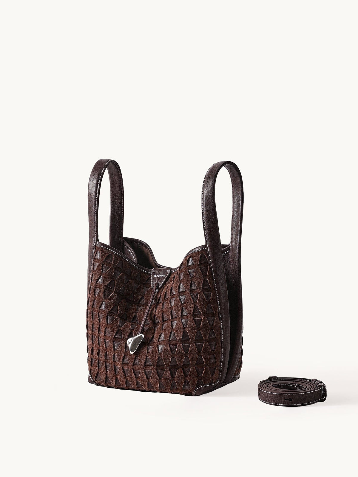 Small Lattice Bucket Bag